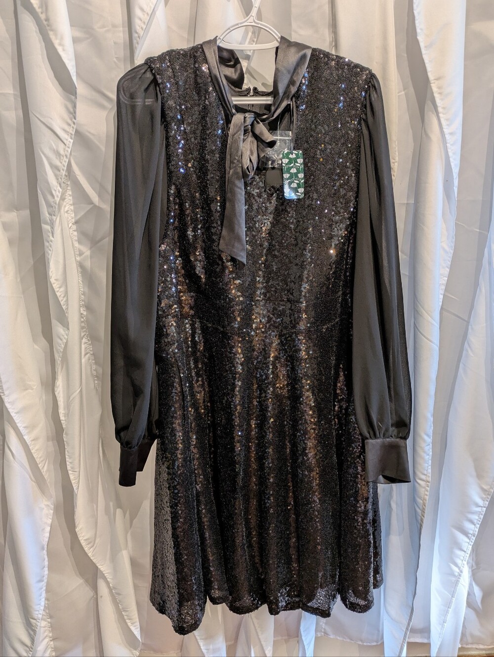G1 ✨ NEW WITH TAGS ✨ Torrid x Sylvia Mollie Black Mesh Sequin Mini Dress